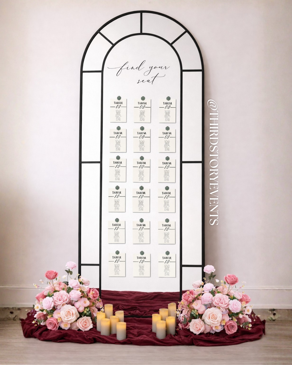 Mirror Seating Chart [SIGNAGE KIT]