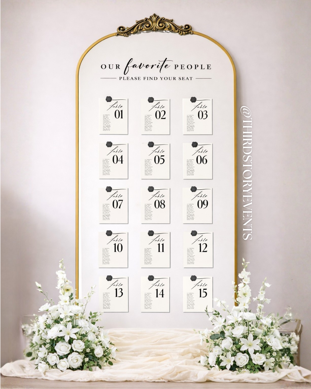 Mirror Seating Chart [SIGNAGE KIT]