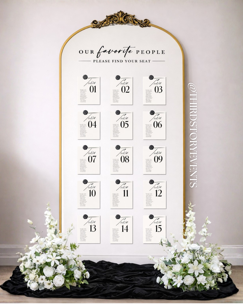 Mirror Seating Chart [SIGNAGE KIT]