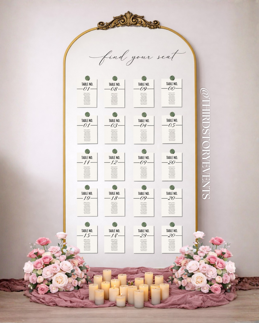 Mirror Seating Chart [SIGNAGE KIT]